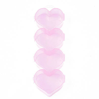 Heart Polypropylene(PP) Bead Storage Container