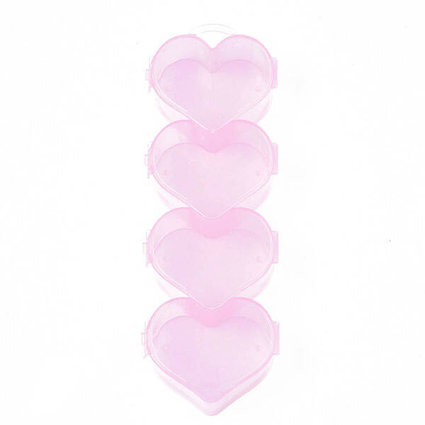 Heart Polypropylene(PP) Bead Storage Container