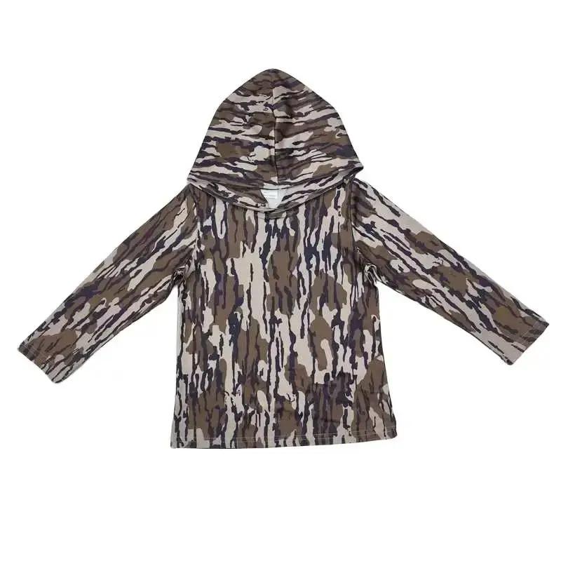 Camouflage Printed Hoodie Pullover