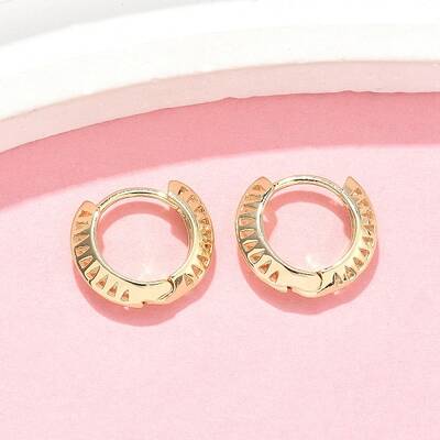 Triangle Brass Hoop Earrings