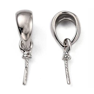 Brass Cup Pearl Peg Bails Pin Pendants