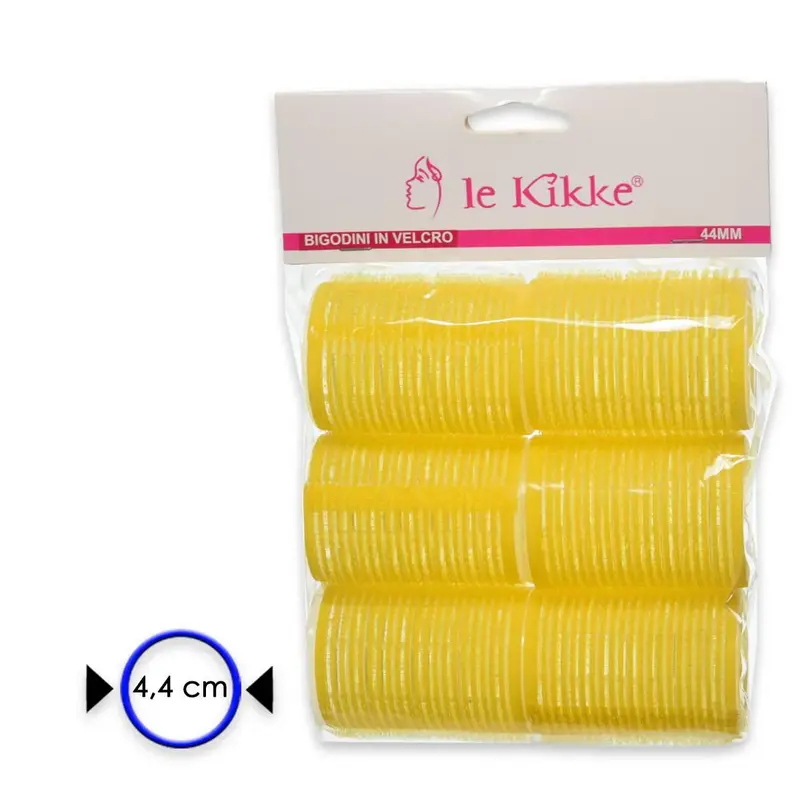 Le kikke velcro curler in bag 6 pieces diam. 4.4 cm