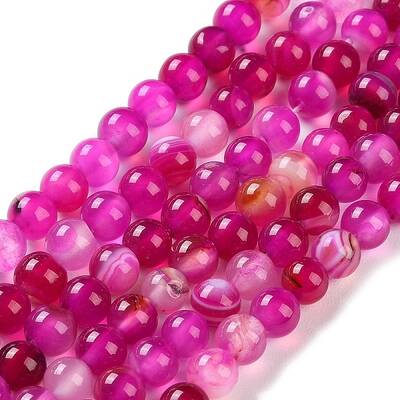 Natural Striped Agate/Banded Agate Beads Strands