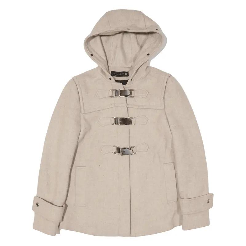 ZARA Coat Beige Wool Womens XS