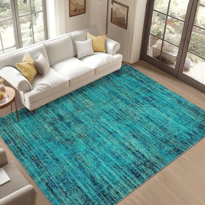 Garvee Persian Green Pine 10x13 Washable Area Rug for Living Room, Soft Vintage Distressed Large Bedroom Rug Retro Farmhouse ...