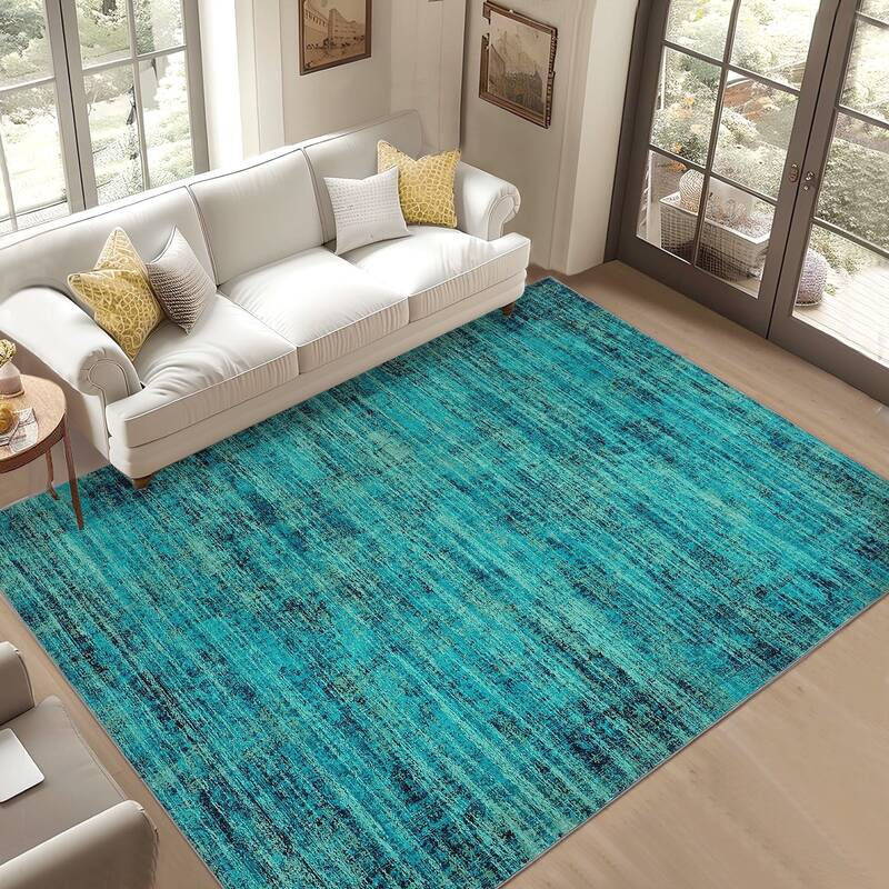 Garvee Persian Green Pine 10x13 Washable Area Rug for Living Room, Soft Vintage Distressed Large Bedroom Rug Retro Farmhouse ...