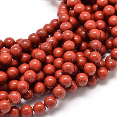 Grade A Natural Red Jasper Bead Strands