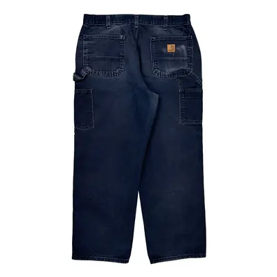 Carhartt Carpenter Trousers - 34? Waist Navy Cotton