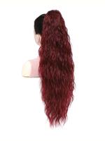 28 Inch Long Wave Claw Clip on Ponytail Hair Extension, Heat Resistant Fake Pony Tail Hair Piece for Women, Synthetic Hair Ex...