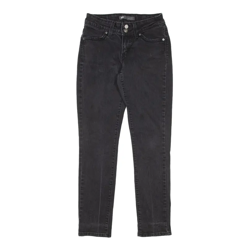 LEVI'S 529 Curvy Jeans Black Denim Slim Skinny Womens W27 L32