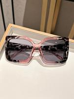 Vintage Trendy Leopard Pattern Sunglasses, High Quality Sunglasses for Women, Retro Casual Square Frame Sunglasses for Everyd...