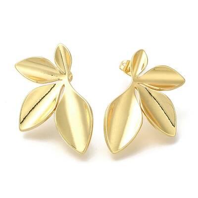 Left and Right Rack Plating Brass Stud Earrrings