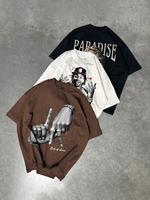 Men's Graphic Print Short Sleeve Tee, Regular Fit Casual Street Round Neck T-shirt for Summer, Men's Top for Daily Wear