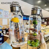 Large Capacity Glass Water Bottle, 1 Count Portable Leakproof Drinking Cup with Lid, Insulated Water Bottle, Summer Cool Bott...