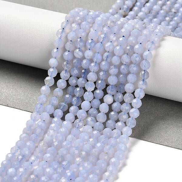 Natural Blue Lace Agate Beads Strands