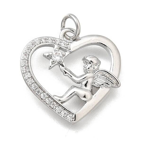 Brass Micro Pave Cubic Zirconia Pendants
