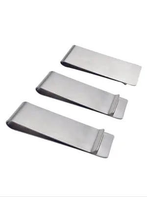 Simple Metal Money Clip for Cash and Credit Cards (1/3/6/12pcs), Fashion Money Holder, Stainless Steel Card Holder for Trav...
