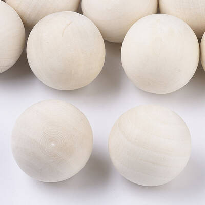 Natural Wooden Round Ball