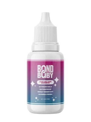 Bond Baby Lace Glue - Extreme Hold Waterproof Adhesive for Oily Skin & Scalps - 1oz Bottle - Sweat Resistant & Hydrable Finis...
