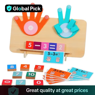 MultifunctiontColorful Educational Math Manipulatives Number Counting Blocks, 1 Set Finger Counting Math Montessori Toys for...