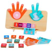 Multifunction Wooden Colorful Educational Math Manipulatives Number Counting Blocks, 1 Set Finger Counting Math Montessori To...