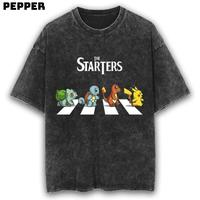 The Starters Pokemon Black Vintage Tee, Pokemon Shirt, Pikachu Shirt, Cute Shirt ,  Gift For Man And For Women , Anime Graphi...
