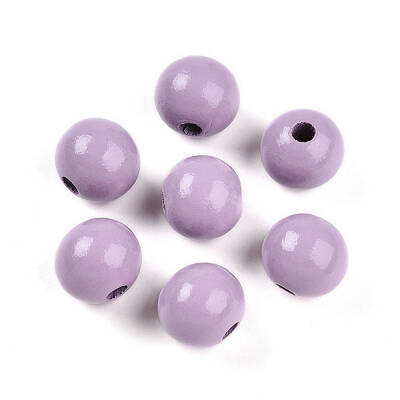 Painted Natural Wood Beads