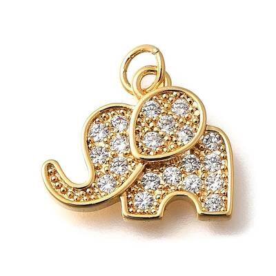 Brass Micro Pave Cubic Zirconia Pendants