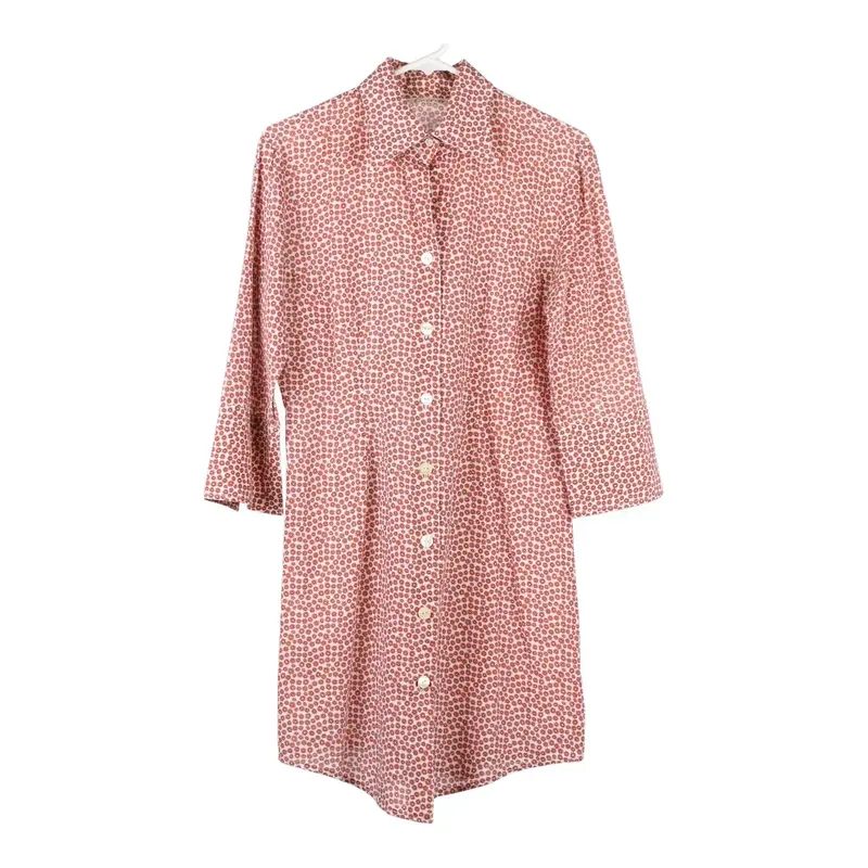 Calbros Shirt Dress - Large Red Viscose Blend
