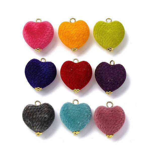 Flocky Acrylic Pendants