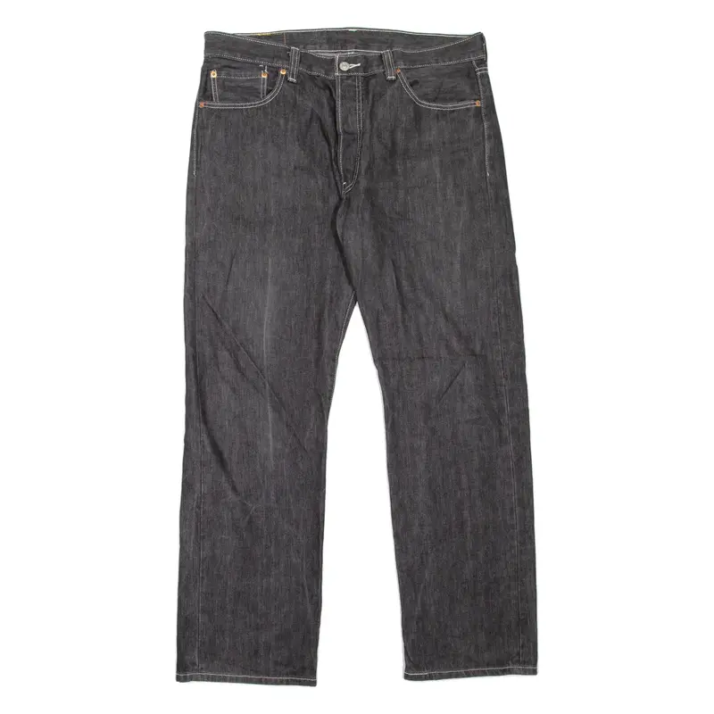 LEVI'S 501 Jeans Mens Black Regular Straight W36 L30