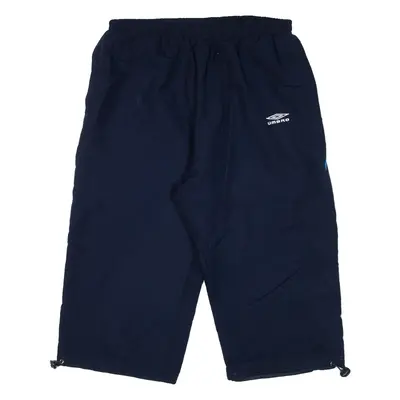 UMBRO Mesh Lining Mens Pedal Pushers Shorts Blue Relaxed L W28