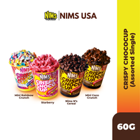 NIMS 2.1 oz Crispy Choco Cup, Assorted Flavors, Chocolate and Cereal, Ready to Eat, 2 Mini, Snack