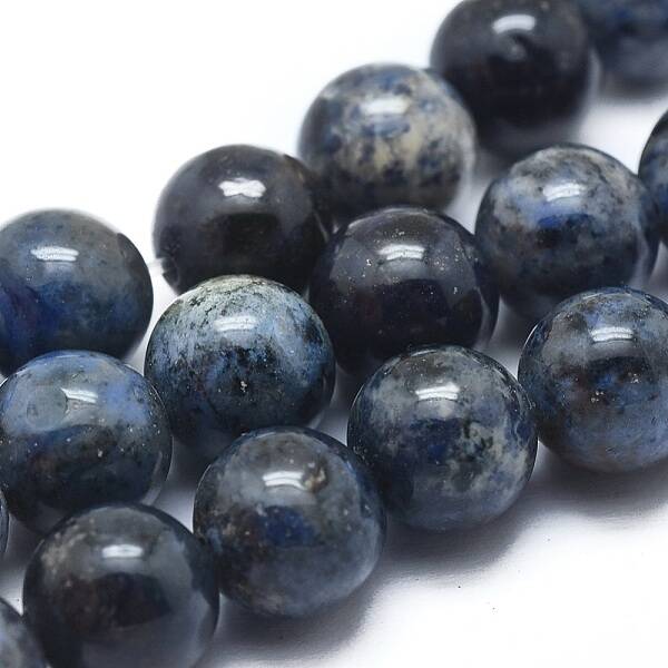Natural Dumortierite Quartz Bead Strands