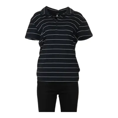 Armani Jeans Striped Polo Shirt - Large Navy Cotton