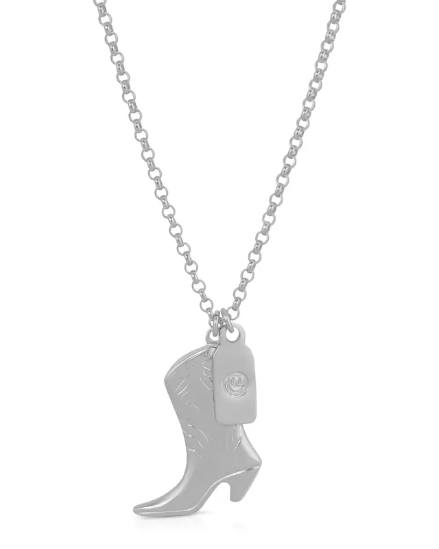 Ballenger Boot Necklace | Metal Color: Silver