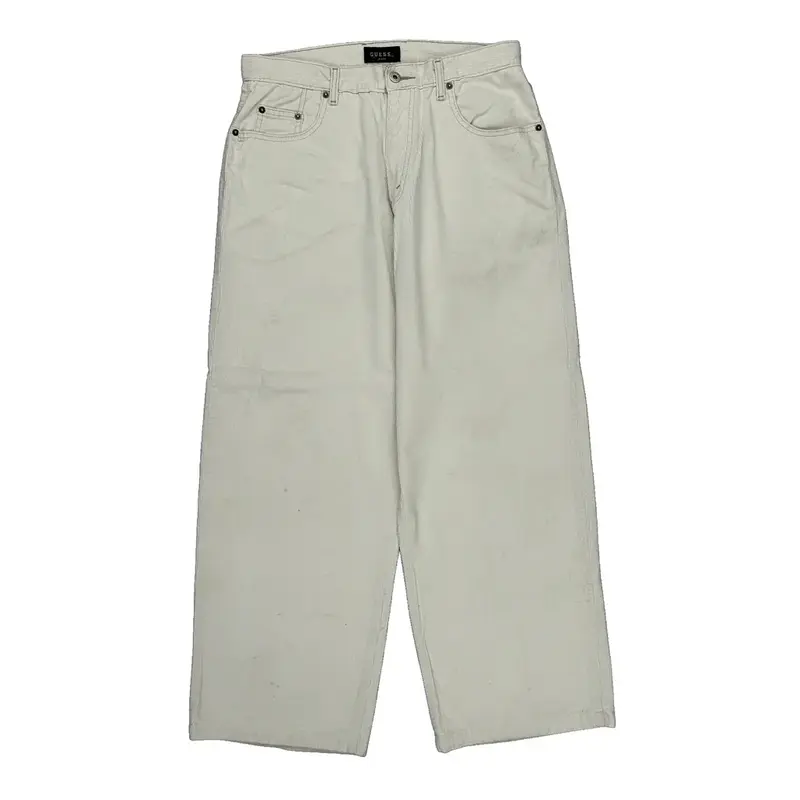 Guess Cord Trousers - 32? Waist White Cotton
