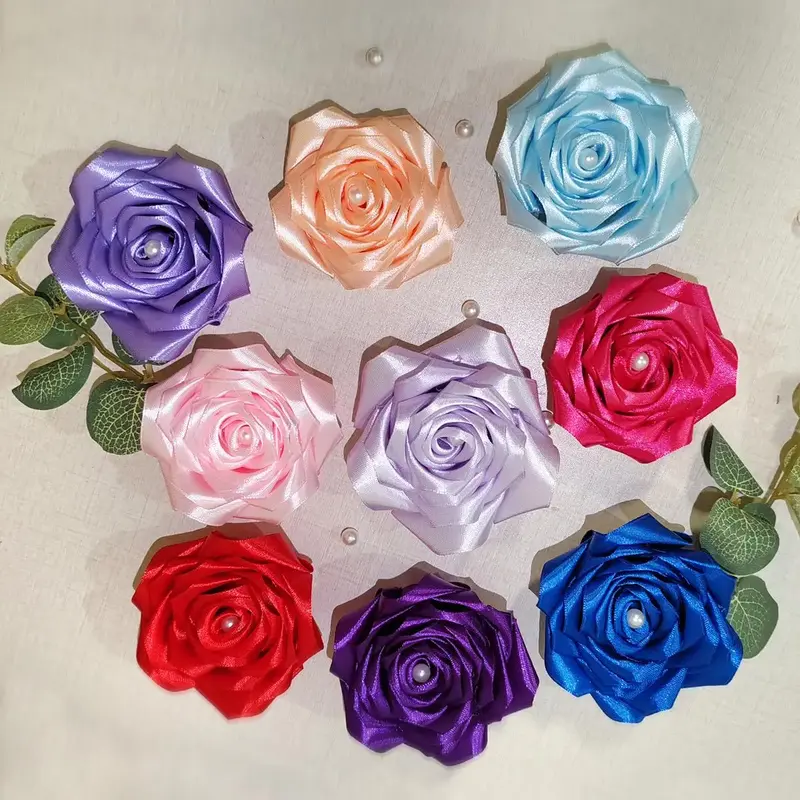 Artificial Rose Petals, 100pcs/set Handmade Silk Rose Petals, DIY Eternal Rose Permanent Bouquet Eternal Flower for Birthday ...