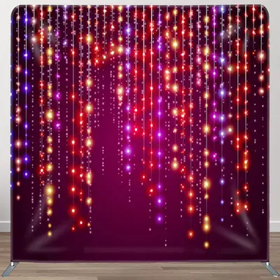 Aperturee Led Lights Strings Dark Purple Party Backdrop Cover - Aperturee