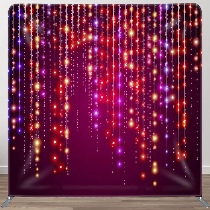 Aperturee Led Lights Strings Dark Purple Party Backdrop Cover - Aperturee
