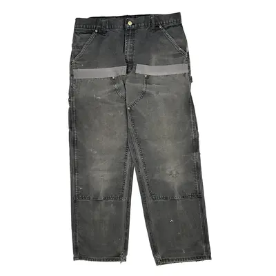 Carhartt Double Knee Carpenter Trousers - 34? Waist Grey Cotton