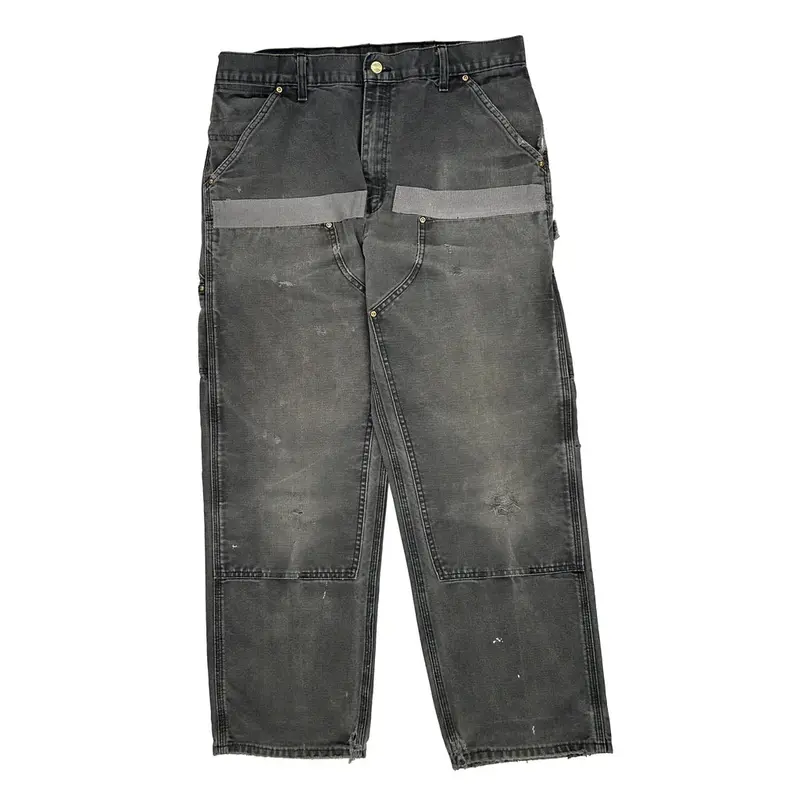 Carhartt Double Knee Carpenter Trousers - 34? Waist Grey Cotton