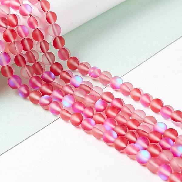 Synthetic Moonstone Beads Strands