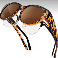 Fit Over Glasses Sunglasses for Women Men, Oversized Cat Eye Sunglasses Polarized 100% UV400 Protection