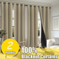 High-end customization】 Gray Blackout  Curtains for Bedroom Long -Thermal Drapes  Grommet Room Darkening Curtains Noise  Re...