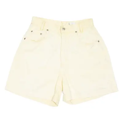 LECOMTE Womens Chino Shorts Yellow Relaxed UK 12 W27
