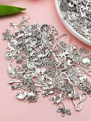 Vintage Style Alloy Pendant, 30/50pcs DIY Jewelry Accessories for Bracelet & Necklace & Earrings Making, Trendy All-match & E...