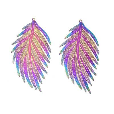 Ion Plating(IP) 304 Stainless Steel Filigree Big Pendants