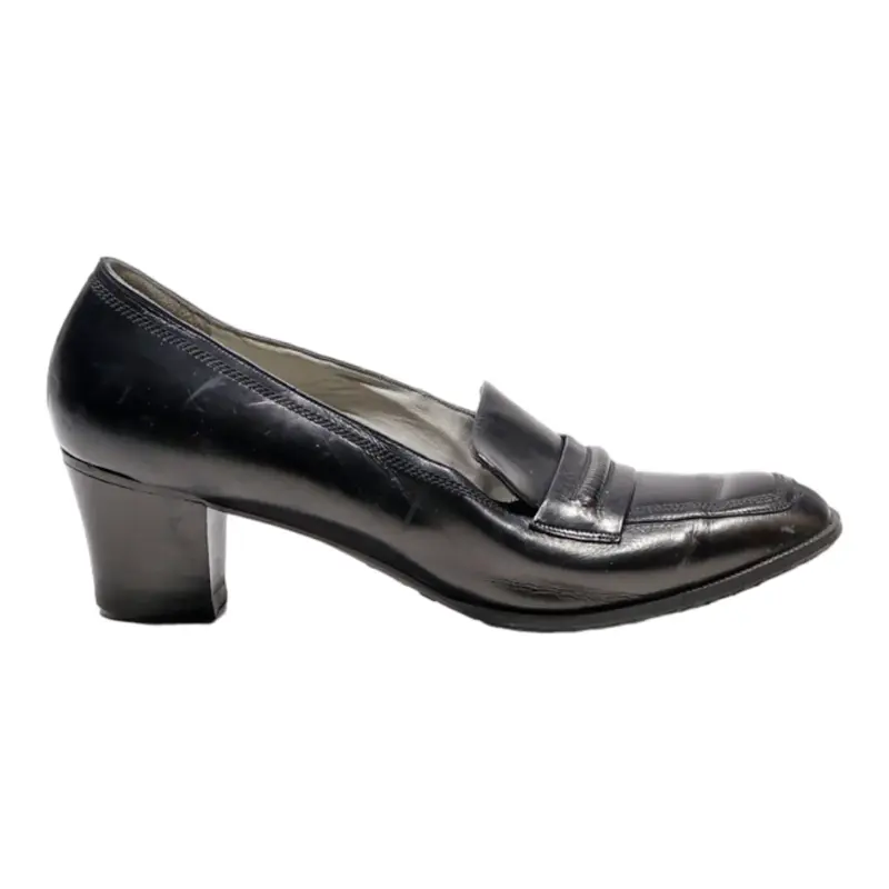 BALLY VASANO Loafer Shoes Black Synthetic Womens UK 4.5