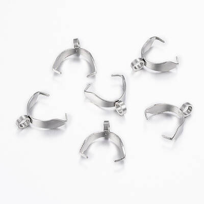 Tarnish Resistant 201 Stainless Steel Ice Pick Pinch Bails